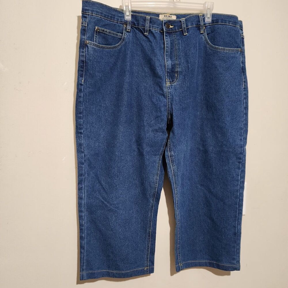 Duke Authentic Fit Jeans Shorts Size 44XS Blue Workwear Casual